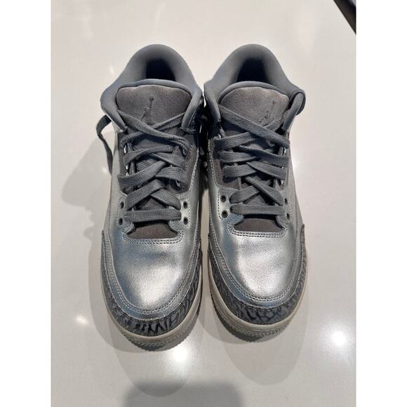 Nike Air Jordan 3 Youth Size Retro Premium HC GG Chrome Tin Man Cool Grey - Picture 1 of 7